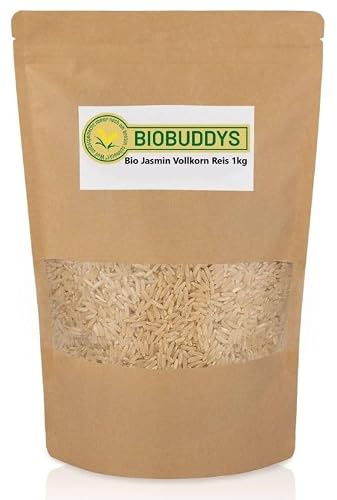 Bio Jasmin Vollkornreis 1 kg | Aromatisches Langkorn mit nussiger Note, für Currys, Bowls, Wokgerichte, Gemüsepfannen und asiatische Küche