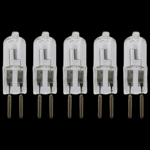 UGEFKMQ 5PCS Lampe Halogène 12V G6.35 50 Watts 24 Volts Ampoule Halogène Cristalline G6.35 220V 75W GY6.35 Base Bi-Pin Basse Blanc Chaud 100 W 24 V
