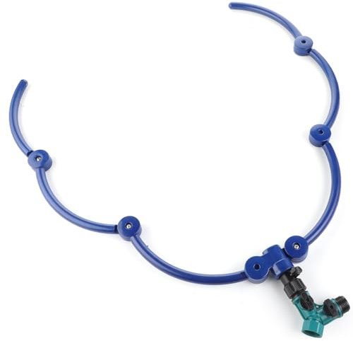 360° Baumwassersystem Baumbewässerungsring Kreis Sprinkler und Bewässerungssystem Gezieltes Wasser mit Y-Schlauchverteiler für neue Bäume im Freien Pflanzen Hochbeete Sträucher (groß)