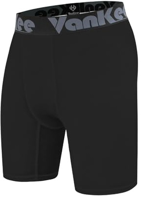 VanKee Pantaloncini da Compressione Uomo Sport Mesh Design Anti Chafing Tessuto Wicking Asciugatura Rapida Strato Base Short Sport Biancheria Intima per Corsa Ciclismo Allenamento Calcio