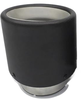 Endrohrblenden 1 Stücke 114MM Outlet Matte Carbon Fiber Auspuff Spitze 304 Edelstahl Universal Schalldämpfer Tipps Auspuffrohr Auto Auspuffblende(63MM IN 114MM OUT)