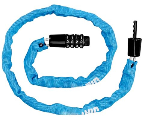 Cadena de bicicleta ajustable antirrobo de 4 dígitos reajustable para puerta de motocicleta, cadena de seguridad portátil para bicicleta