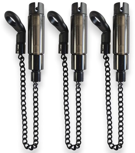TJR Tackle 3 x Mag Pro Bite Indicators Bobbins with Magnetic Line Clip, Short 14cm Chain, For Fishing Bite Alarms
