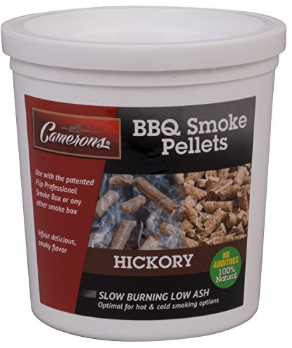 Camerons Smoking Wood Pellets (Hickory, 1 Pint)- Kiln Dried BBQ Pellets- 100% All Natural Barbecue Wood for Smoker Grill, Pellet Grill & Fire Pit - Infuse Smokey Flavor in Food - Grilling Gift for Dad