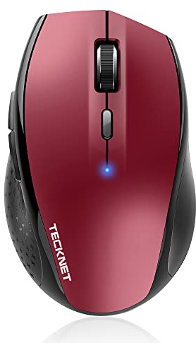 TECKNET Souris Bluetooth, Souris sans Fil 3200 DPI, Autonomie de la Batterie de 24 Mois, Souris Bluetooth sans Fil, 6 Niveaux DPI réglables, Souris sans Fil avec indicateur de Batterie pour PC Mac