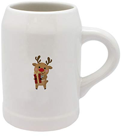My Custom Style Boccale Birra Ceramica 500ml #Natale-Renna 2#