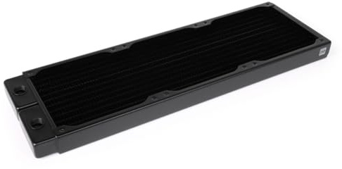 Alphacool 14354 NexXxoS ST25 Full Copper 360mm Radiator Wasserkühlung | Endkammern aus reinem Kupfer, Wasserkanäle und Lamellen, 15 FPI Lamellendichte, schlankes Profil für Mini-PC/SFF-Bauten