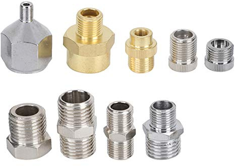 9Pcs Airbrush Connector Set Air Compressor Spray Gun Adapter Airbrush Hose Adaptor Air Compressor Spray Gun Adapter Accessories A1-A9