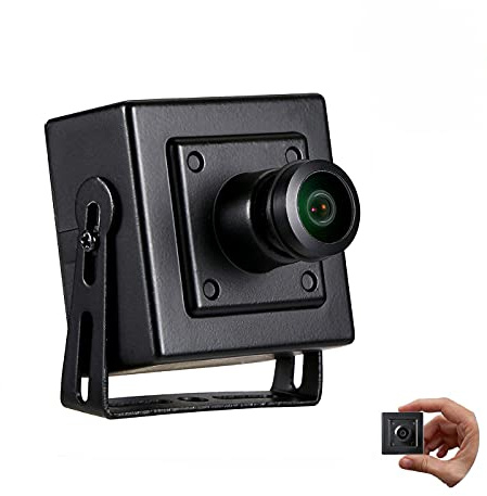 Revotech Mini Fisheye POE IP Kamera, HD 3MP Indoor Sicherheitskamera 1,44 mm Objektiv 180 Grad Weitwinkel P2P Fernsicht CCTV Video Cam H.265 (I706-4-P Schwarz)