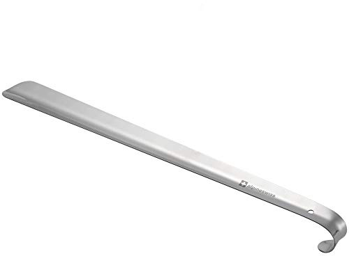 Alpine Swiss Heavy Duty Stainless Steel Shoe Horn Long Handle 20” Shoe Helper 2 PK