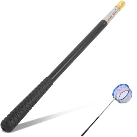 Agatige Einziehbare Angelrute von 40cm/15,7 Zoll bis 150cm/59,1 Zoll, Teleskop-Angelruten aus Edelstahl mit 8mm Schrauben zum Angeln auf Angelhaken Harpune Forelle, Lachs und Wolfsbarsch