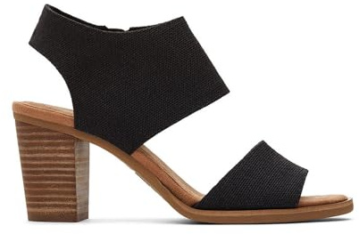 TOMS Women's Majorca Cutout Sandal, Black Melange Woven, 7B