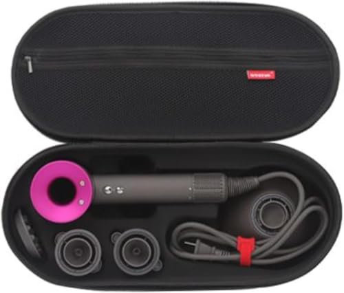 Hair Dryer Storage Case, Waterproof Travel Organizer Carrying Bag Portable Handheld Case for Dyson Hair Dryer Accessories (Black)
