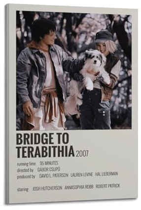 greb Poster artistique sur toile du film Bridge to Terabithia - Décoration murale pour chambre à coucher, salon - 30 x 45 cm - Pont vers Terabithia