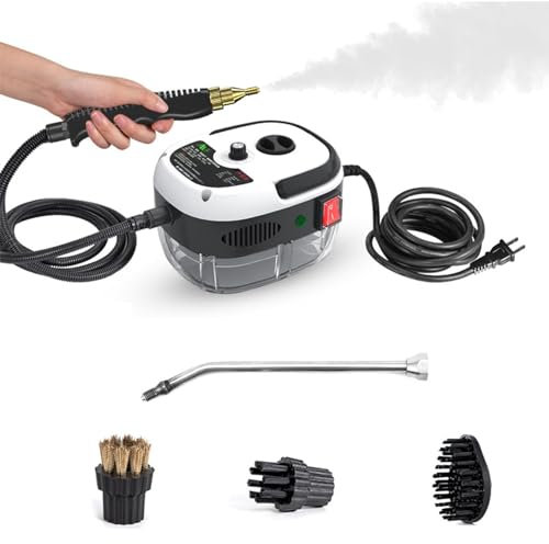 Steam Cleaner, 2500w Steam Cleaners For Home Use, Portable Steam Cleaner With Brush Heads, High Pressure Temperature Steam Cleaning Machine, Handheld Steam Cleaner For Car Couch Furniture Floors