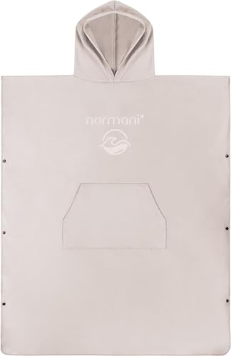 normani Badehandtuch mit Kapuze Badeponcho für Damen und Herren - Umziehhilfe, Surfer Poncho und Badetuch in Einem - perfekt für den Strand, Schwimmbad oder Campingplatz Hellrosa 75 x 90 cm