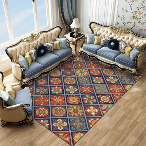 200X300CM Kunsen Teppich Babyzimmer Niedrigfloriges Wohnzimmer, Schlafzimmer, rutschfestes Arbeitszimmer, maschinenwaschbar und schmutzabweisend Schlafzimmer Teppich Mehrfarbig Haushaltsteppich Teppic