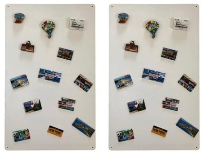 2x Magnettafel Weiss 80x50 cm aus Edelstahl Magnetwand Pinnwand Magnetisch Groß Magnetboard Küche, Büro, Kinderzimmer