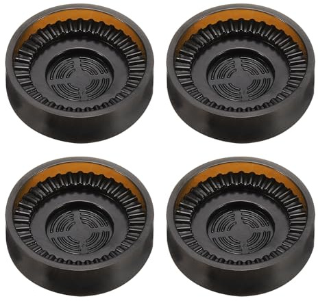 sourcing map 4pcs Rubber Furniture Caster Cups Round Chair Leg Floor Protectors Non-Slip Furniture Pads Grips with Felt Pad for Hardwood Floors, Brown (Fit 0.8-1.6 Inch Chair Leg)