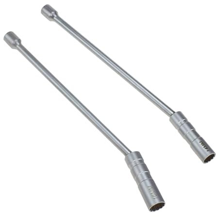 ASOFTY 2 Stück Zündkerzenschlüssel Set, 14mm/16mm 3/8 Dunnwandig Magnetischer Zündkerzenschlüssel, Drehbar Zündkerzenschlüssel Satz Werkzeuge, Universal Zündkerzen Entferner für Autoreparatur