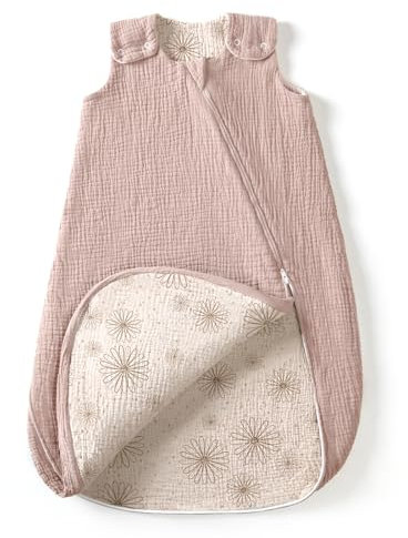 lulumoon Baby Schlafsack für 15-24 Monate: Musselin Schlafsack Baby für Jungen und Mädchen - Baumwolle Babyschlafsack für 90cm Ganzjahres Kinderzimmer