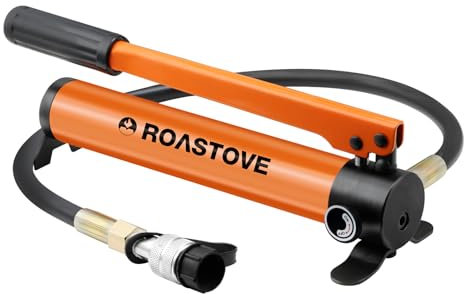 Roastove CP-180 Manual Hydraulic Pump 600kg/cm² (8500PSI), 350cc Portable Hand Pump with 31 Hose for Hydraulic Tools