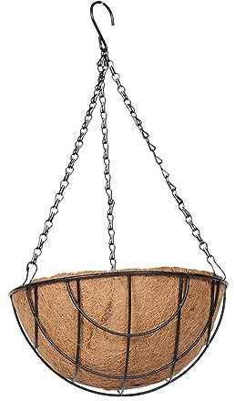 Happyyami Metal Hanging Planter Basket Mit Kokosfutter Und Kette Blumentopf Für Balkon Und Garten Luftdurchlässig Langlebig Für Pflanzen Und Blumen