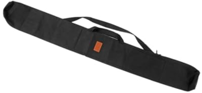 Canvas Fishing Rod Bag 140cm Portable Fishing Pole Case Foldable Fishing Rod Organizer Bag with Adjustable Shoulder Strap Fishing Rod Carrier Tackle Bag Two Way Zippers, Black