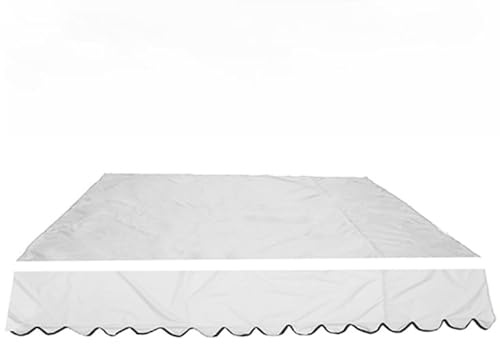 Cubierta de repuesto para toldo de jardín y patio, toldo retráctil resistente a la lluvia y parasol de poliéster (blanco, 2,5 x 2 m)