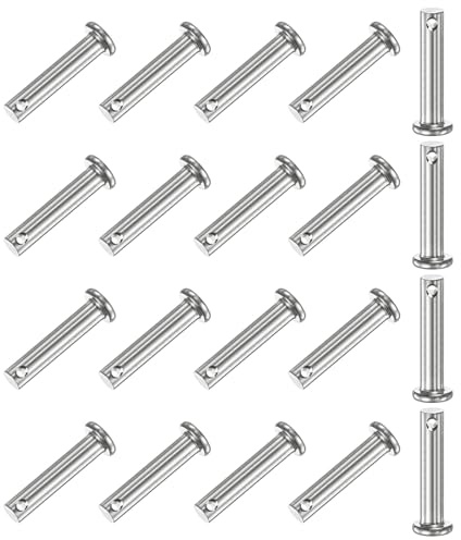 M METERXITY 20 Stück Einloch Klauenstifte M6 x 30mm 304 Edelstahl Flachkopf | Verbindungsscharnierstift, Für mechanische Verbindungen/Fixteile/Schiffsausrüstung, Wiederverwendbar, Klauenstifte