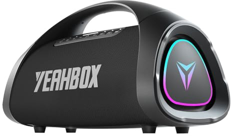 YEAHBOX Sonic Boom MAX 300W Max Large Bluetooth Speaker Loud, Massive Bass, IPX66 Waterproof Party Portable Speaker with Subwoofer/EQ/Fast Charge, Outdoor Wireless Speakers
