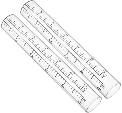 VANZACK 2Pcs Outdoor Rain Gauge Replacement Glass Tubes Durable Transparent Design for Accurate Garden Water Measurement for Lawn and Patio Monitoring