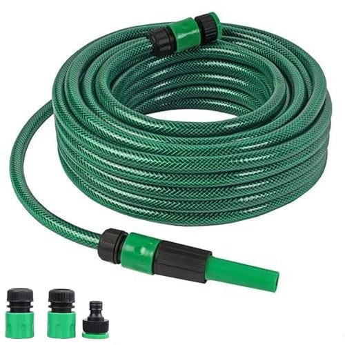 Yiting Garden Hose 5m/10m/15m/20m/30m/50m, (1/2 Inch) Hose Pipe with Spray Nozzle and Connect Fittings, Lightweight Flexible Water Hoses for Garden/Outdoor/Yard/Lawn/Boat