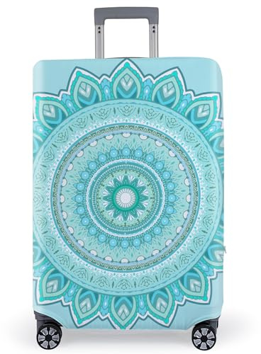 MHJY Housse Valise Extensible Grande Taille 18-32 pouces, Protection Anti-Rayures en Polyester Épais et Résistant, Accès Poignées Double Face avec Fermetures Éclair Invisibles, Réutilisable