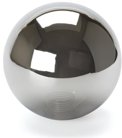 ORION LIGHTSTYLE Glasschirm Lampenglas G9 mit Innengewinde 10cm Ersatzglas Loch 22mm Chrom Spiegelung Rauch Grau