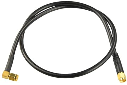 Boobrie Cable Antena WiFi 60 cm, Cable Coaxial RG58 SuperFlex Baja Pérdida Conector SMA Macho a 90° para Antena WiFi, Router, Dron FPV, Cámaras, 50 Ohm