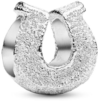 PANDORA Moments 794056C00 Mini breloque en argent sterling texturé en forme de serge à cheval
