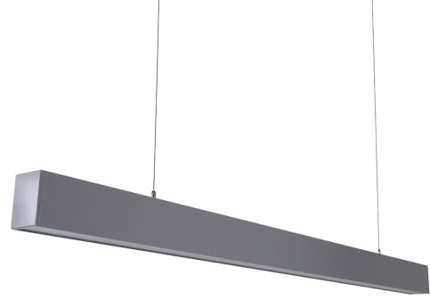 LUXULA LED Pendelleuchte 120 cm Grau, 40W 4000lm, 3000-6500K einstellbar, Hängelampe Esstisch Aluminium, Blendarm UGR<23, Deckenlampe Büro Tresenleuchte verknüpfbar, Esszimmerlampe hängend