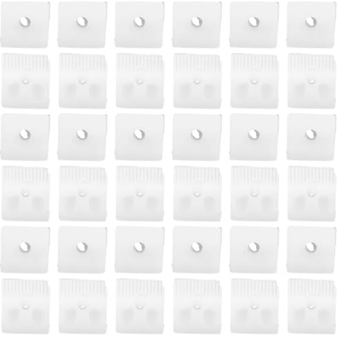 Homoyoyo Soportes de Cuña Plásticos Blancos para Cajón con Tornillos, 100 Piezas, Código Angular para Soporte Inferior de Gabinete, Reparación de Muebles y Refuerzo de Estantes