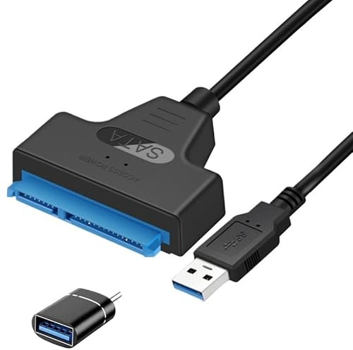 WQBQXNY Cable SATA a USB Adaptador de disco duro USB 3.0/Tipo C III for disco duro HDD/SSD SATA III de 2,5 Convertidor USB SATA(USB3.0 22cm with OTG)