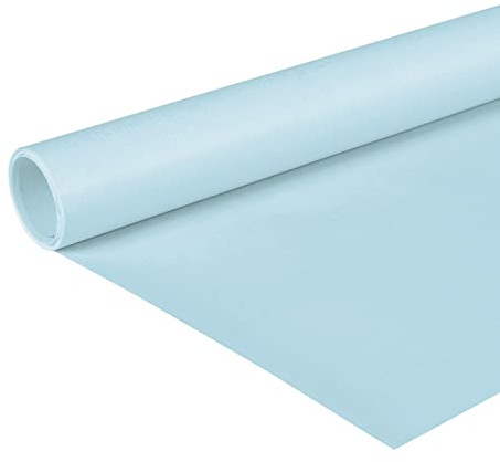 Clairefontaine 95727C - Rolle färbiges Kraftpapier, gerillt, 3 x 0,70 m, 65g, PEFC, ideal für Ihre Bastelprojekte, 1 Rolle, Hellblau