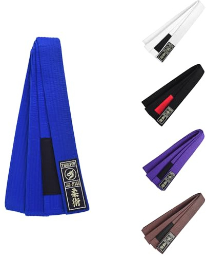 Twister JIU Jitsu Belts 1.5 Wide PREMIMUM Quality (Blue, A1)
