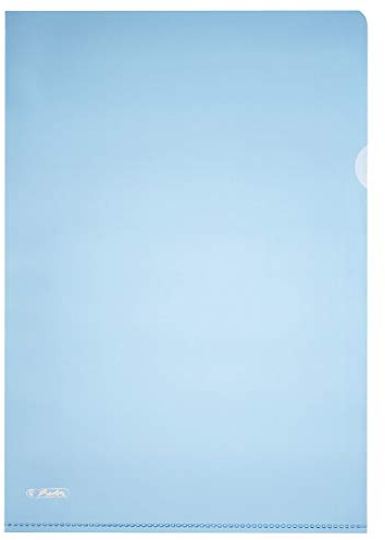 Herlitz 50009107 Aktenhülle A4 Pyramide, blau, 10 Stück im Polybeutel