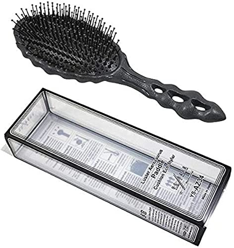 Y.S. Park Luster Aerozaurus Paddle Cushion Eco Styler Cepillo para el pelo, negro, 0,13 kg
