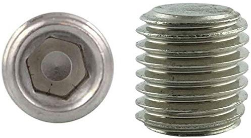 10 Stück - M 8x6 - Gewindestifte Edelstahl A2 / V2A Madenschrauben Wurmschrauben m. Kegelkuppe DIN 913 ISO 4026 8 mm DewTec