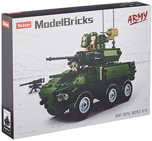 Spähpanzer III (384 Teile) [M38-B0753], Spielset, Klemmbausteine, Soldaten, mit Spielfigur, Army, Sluban SL95613