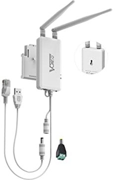 VONETS 2.4GHz WiFi Bridge Ethernet Repetidor inalámbrico/Mini enrutador/Adaptador de señal de Punto de Acceso RJ45, DC/USB Alimentado para cámara IP, PLC Industrial, AGV, Dispositivos de Red VAP11S