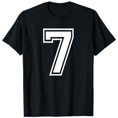 Number 7 Birthday Numbered Uniform Sports Jersey Team T-Shirt