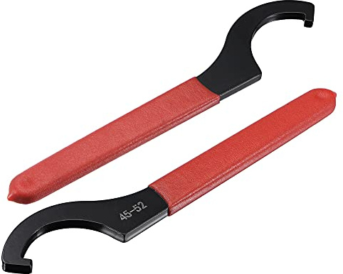 sourcing map C Hakenschlüssel Spannzangenfutter für Rundmutter mit rutschfestem Griff 45-52mm