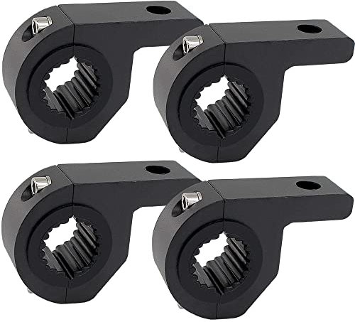 Motorcycle Bull Bar Mounting Bracket 4PCS Horizontal Light Mount Clamp Kit for 0.59 /0.75 /0.87/0.98/1.1/1.25Tubes fit for LED Driving Lights, Spotlights Fits Truck, ATV, & Motorcycle Crash Bars